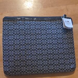 Coach Black and Gray Tablet Sleeve